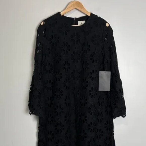 TUCKERNUCK Noir Eyelet Hutton Dress Black Size Medium NWT - Picture 6 of 8